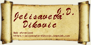 Jelisaveta Diković vizit kartica
